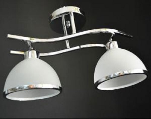 Люстра потолочная двухрожковая Мелодия Света Е27 Хром фото Люстра потолочная двухрожковая Мелодия Света Е27 Хром картинка